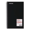 Notebooks & Pads | Universal UNV66410 9.5 in. x 6 in. 3-Subject Medium/College Rule Wirebound Notebook - Black Cover image number 1