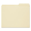 File Folders | Smead 10386 0.75 in. Expansion 2/5-Cut Tab Reinforced Guide Height File Folders - Letter Size/Manila (100/Box) image number 1