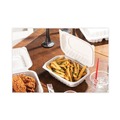 Food Trays, Containers, and Lids | Pactiv Corp. YCNW0205 9 x 6 x 3.1 EarthChoice Vented Microwavable MFPP Plastic Hinged Lid Container - White (170/Carton) image number 7