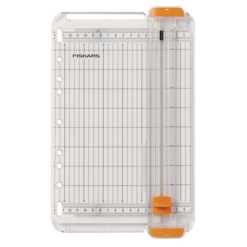 Back to School Sale | Fiskars 1071221 8 Sheets 9 in. Cut Length 5.5 in. x 9 in. SureCut Card Making Paper Trimmer image number 0