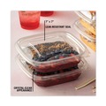 Cups and Lids | Pactiv Corp. SACLF07 EarthChoice 7.38 in. x 7.38 in. x 0.26 in. Square Recycled Bowl Flat Lid - Clear (300/Carton) image number 7