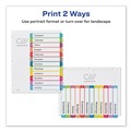 Dividers & Tabs | Avery 11843 1 - 12 Tab 11 in. x 8.5 in. Customizable TOC Ready Index Divider Set - Multicolor (1 Set) image number 6