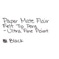Pens | Paper Mate 8330152 Flair Extra-Fine 0.4 mm Felt Tip Porous Point Pen - Black (1 Dozen) image number 3