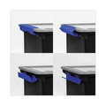 File Folders | Storex 61543U01C 18.5 in. x 14.25 in. x 10.88 in. Portable Letter/Legal File Tote with Locking Handles - Black/Silver image number 3
