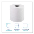 Just Launched | Boardwalk 6155B 4.5 in. x 4.5 in. 2-Ply Septic Safe Toilet Tissue - White (96/Carton) image number 2