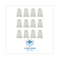 Just Launched | Boardwalk BWK8003 Enviro Clean Looped Mop Head With Tailband - Large, White (12/Carton) image number 2