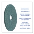 Just Launched | Boardwalk BWK4016GRE 16 in. Diameter Heavy-Duty Scrubbing Floor Pads - Green (5/Carton) image number 6