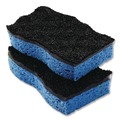 Sponges & Scrubbers | O-Cedar 148377PK 2.63 in. x 4.25 in. x 1 in. Scrunge Heavy-Duty Sponge - Black/Blue (2/Pack) image number 1
