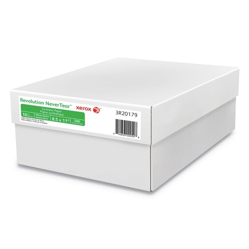Copy & Printer Paper | Xerox 3R20179 10 mil 8.5 in. x 11 in. Revolution NeverTear - Smooth White (500/Carton) image number 0