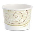 Food Trays, Containers, and Lids | SOLO HS4125-J8000 3.6 in. Diameter x 3.3 in. h 12 oz Double Poly Paper Symphony Design Food Containers (500/Carton) image number 0