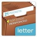 Just Launched | Pendaflex R117ALHD 1/3-Cut Tab Heavy-Duty Expanding File with Reinforced Flap and 21 Sections - Letter, Redrope image number 1
