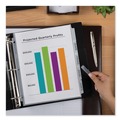 Just Launched | Avery 75500 Print and Apply Index Maker 11 in. x 8.5 in. Clear Label Sheet Protector Dividers with 5 White Tabs (1/Set) image number 6