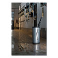 Wall Racks & Hooks | Alba PMTRIA2M 10.25w x 10.25d x 23.67h Steel Triangular Umbrella Stand - Silver/Black image number 4