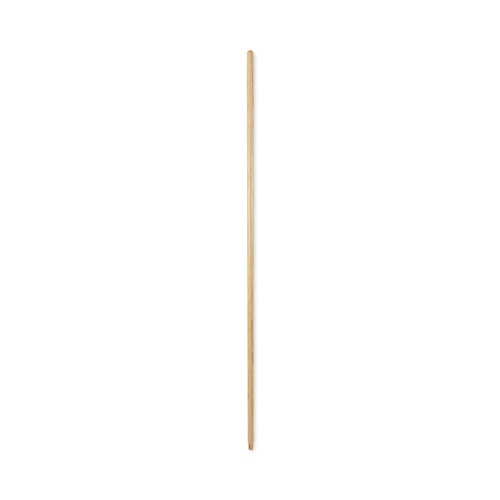 Brooms | Boardwalk BWK121 0.94 in. Diameter x 54 in. Lacquered Hardwood Threaded End Broom Handle - Natural image number 0