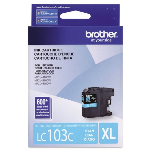 Ink & Toner | Brother LC103C LC103C Innobella 600 Page-Yield High-Yield Ink - Cyan image number 0