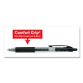 Pens | Universal UNV39910 0.7 mm. Medium Comfort Grip Retractable Gel Pen - Black Ink, Clear/Black Barrel (36/Pack) image number 4