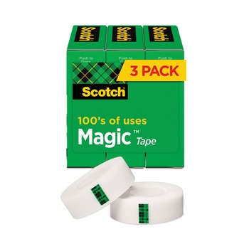 PACKING TAPES | Scotch 810K3 Magic 0.75 in. x 83.33 ft. 1 in. Core Tape Refill - Clear (3/Pack)
