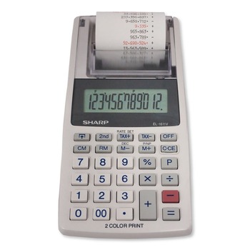 Sharp EL1611V EL-1611V 2 Lines/Sec Printing Calculator - Black/Red Print