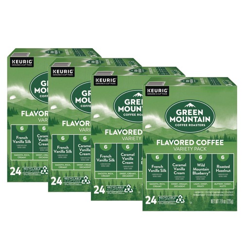 Coffee | Green Mountain Coffee 5000374160 Flavored Variety Coffee K-Cups - Assorted Flavors (96/Carton) image number 0