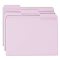File Folders | Smead 12434 0.75 in. Expansion Reinforced 1/3-Cut Top Tab Colored File Folders - Letter Size/Lavender (100/Box) image number 2