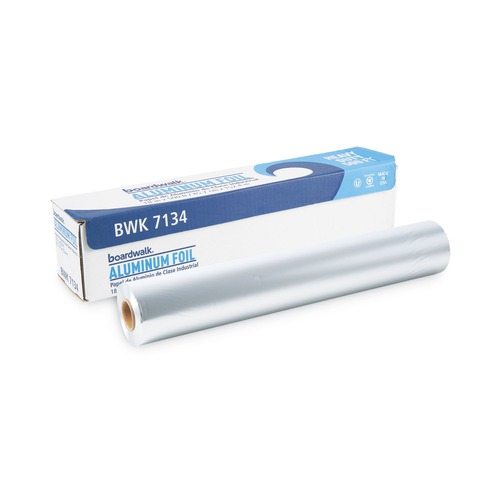  | Boardwalk BWK7134 18 in. x 500 ft. 87 Gauge Heavy-Duty Aluminum Foil Roll image number 0
