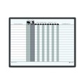 Bulletin Boards | Quartet 781G 24 in. x 18 in. 15-Person Employee In/Out Tracking Board System - White/Gray Surface/Black Aluminum Frame image number 0