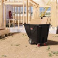Trash & Waste Bins | Suncast Commercial RMTTLD504F1D 0.5 cu. Yd. 850 lbs. Capacity Light Duty Tilt Truck - Black image number 3