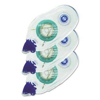 Tombow Mono 62207 0.33 in. x 39.33 ft. Permanent Adhesive Refill - Dries White (3/Pack)