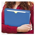 File Folders | Smead 75562 Straight Tab Letter Size Colored File Jackets with Reinforced Double-Ply Tab - Blue (50/Box) image number 6