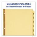 Dividers & Tabs | Avery 11306 11 in. x 8.5 in. 25-Tab Preprinted Laminated A to Z Tab Dividers with Gold Reinforced Binding Edge - Buff (1-Set) image number 4