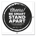 Floor Signs & Safety Signs | Tabbies 79185 BeSafe Messaging 12 in. Floor Decals - Black/White (60/Carton) image number 4