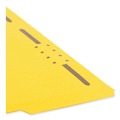 File Folders | Smead 12940 0.75 in. Expansion 2 Fasteners Letter Size Top Tab Colored Fastener Folders - Yellow Exterior (50/Box) image number 5