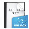 File Folders | Oxford 55806EE 8.5 in. x 11 in. 0.5 in. Capacity Standard Grade Report Cover - Clear/Black (25/Box) image number 1