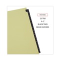 Dividers & Tabs | Universal UNV20821 Deluxe Preprinted Simulated Leather A-to-Z Tab Dividers with Gold Printing - Buff (1 Set) image number 3