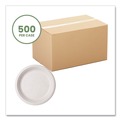Bowls and Plates | Vegware WHBRG-09 9 in. Molded Fiber Compostable Tableware Plate - White (500/Carton) image number 1