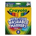 Washable Markers | Crayola 587808 Broad Bullet Tip Ultra-Clean Washable Markers - Assorted Colors (8/Set) image number 0
