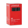 Pens | Universal UNV15613 Medium 1 mm Ballpoint Stick Pen Value Pack - Black Ink, Gray/Black Barrel (60/Pack) image number 0
