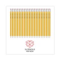 Pencils | Universal UNV55401 HB #2 Pre-Sharpened Woodcase Pencil - Black Lead, Yellow Barrel (24/Pack) image number 4