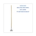 Just Launched | Boardwalk BWK601 Quick Change 0.88 in. Diameter x 54 in. Metal Head Wooden Mop Handle - Junior, Natural image number 4