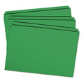 File Folders | Smead 17110 Straight Tabs Legal Size 0.75 in. Expansion Reinforced Top Tab Colored File Folders - Green (100/Box) image number 0