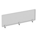 Alera | Alera ALEPP6518 65 in. x 0.5 in. x 18 in. Polycarbonate Privacy Panel - Silver/Clear image number 1