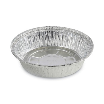KITCHEN | Boardwalk BWKROUND7 7 in. x 1.46 in. 24 oz. Round Aluminum To-Go Containers - Silver (500/Carton)