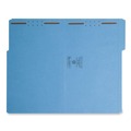 File Folders | Smead 17040 0.75 in. Expansion 2 Fasteners Legal Size Top Tab Colored Fastener Folders - Blue Exterior (50/Box) image number 1