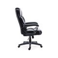 Office Chairs | Alera ALEKD4519 Kirkdale 16.18 to 22.76 Seat Height Bonded Leather Manager Chair Supports Up to 275 lbs. - Black Seat/Back/Black Base image number 3