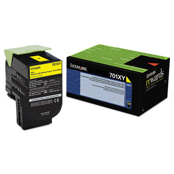 Lexmark 70C1XY0 Return Program 4,000 Page-Yield Extra High-Yield Toner - Yellow