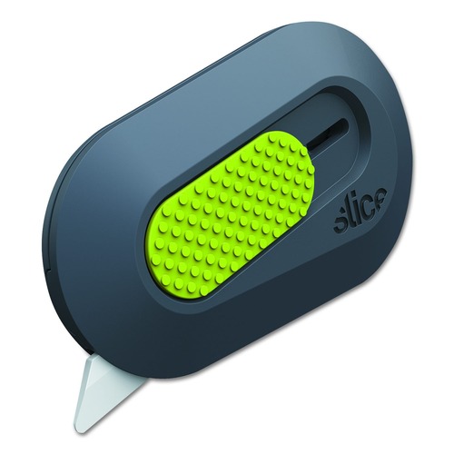Box Cutters & Utility Knives | slice 10514 1.29 in. Ceramic Zirconium Oxide Blade 2.5 in. Nylon Handle Double-Sided Mini Cutters - Gray/Green image number 0