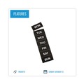 Office Presentation Supplies | MasterVision FM1007 2 in. x 1 in. Days of Week Interchangeable Magnetic Board Accessories - Black/White (7/Pack) image number 3