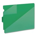 Just Launched | Smead 61962 8.5 in. x 11 in. 1/3-Cut End Tab Two-Pocket Poly "Out" Guides - Green (50/Box) image number 2
