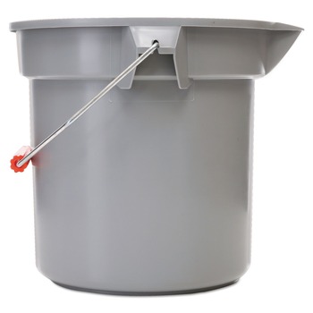 MOP BUCKETS | Rubbermaid Commercial FG261400GRAY 14 Quart Round Utility Bucket (Gray)
