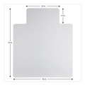 Office Chair Mats | Alera CM12233ALEPL 45 in. x 53 in. Moderate Use Wide Lipped Studded Chair Mat for Low Pile Carpet - Clear image number 7